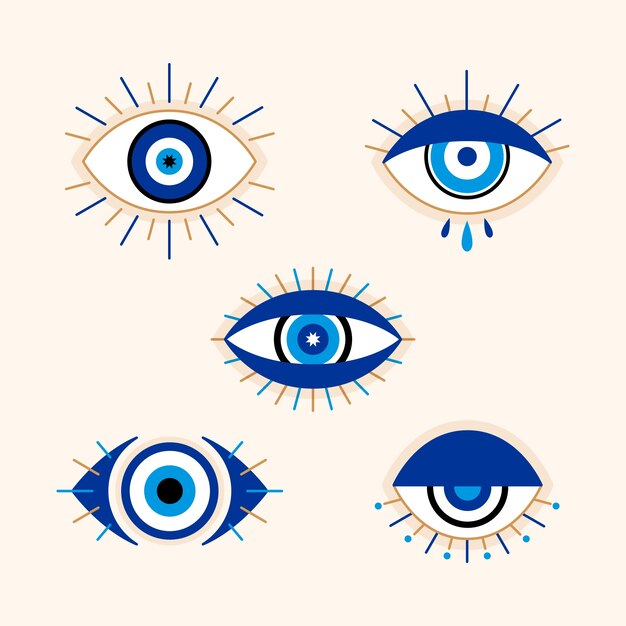 Conjunto de símbolo de mal de ojo