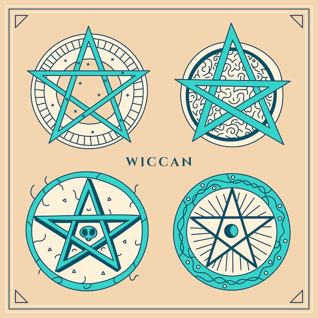 Conjunto de símbolos Wicca