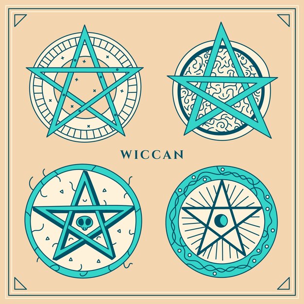 Conjunto de símbolos Wicca