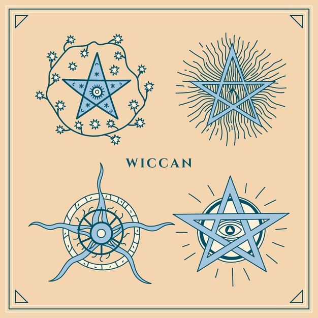 Conjunto de símbolos Wicca