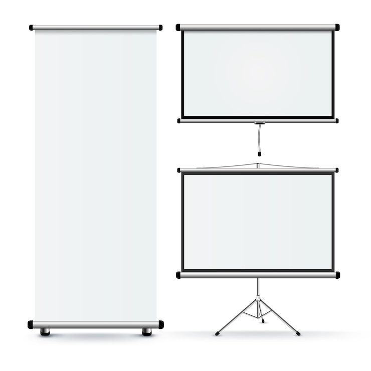 Vector gratuito conjunto de soportes de rollo realistas