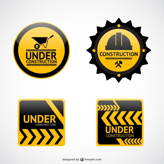 Conjunto de stickers en construcción