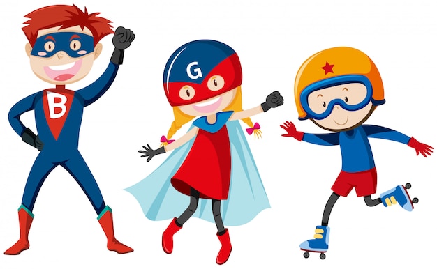 Vector gratuito conjunto de super hero