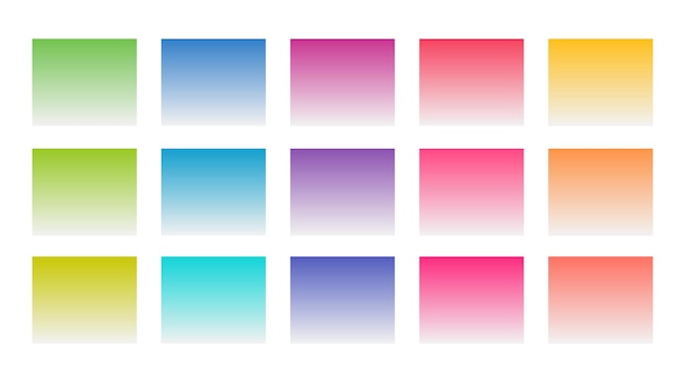 conjunto de telón de fondo de paleta de degradado colorido para el vector de aplicación web