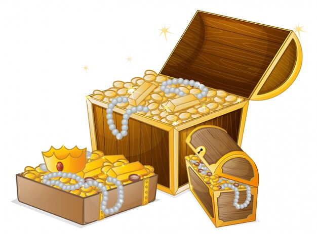 Conjunto de tesoro de oro
