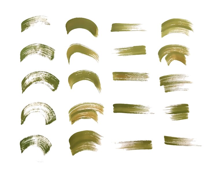 Vector gratuito conjunto de texturas de trazo de pincel acuarela pintada a mano