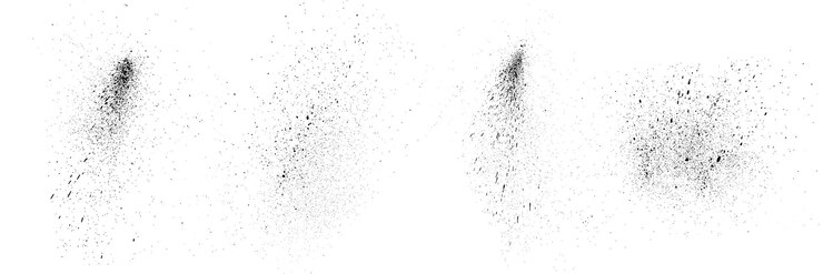 Vector gratuito conjunto de tinta grunge salpicadura negra