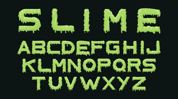 Conjunto de tipografía alfabeto limo
