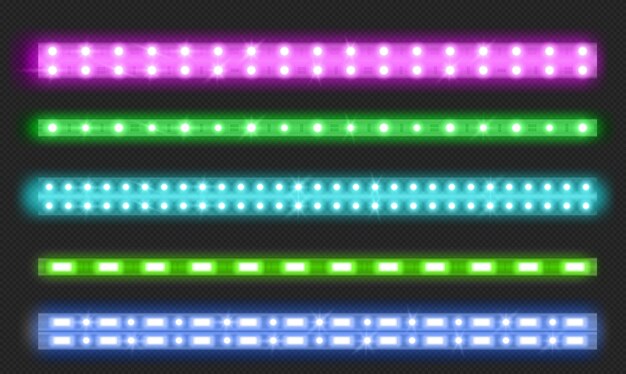 conjunto de tiras led de doble fila