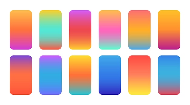 conjunto de tonos degradados coloridos para vector de presentación moderna
