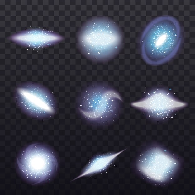 Conjunto transparente de racimo de estrellas