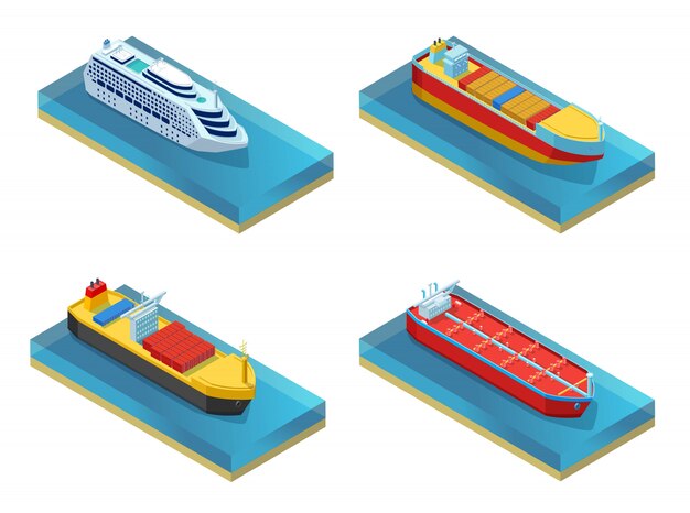 Conjunto de transporte de agua isométrica