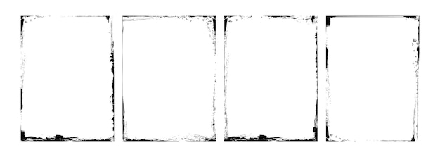 Conjunto de trazos de borde de la foto