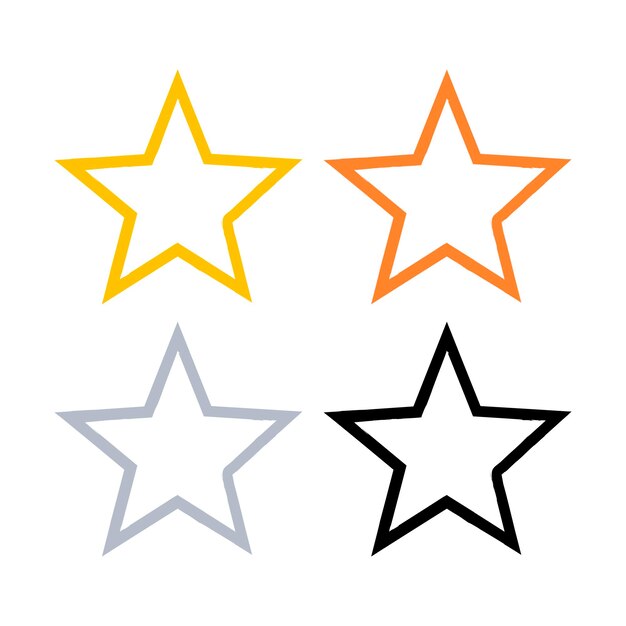 Conjunto de trazos de pincel de estrella