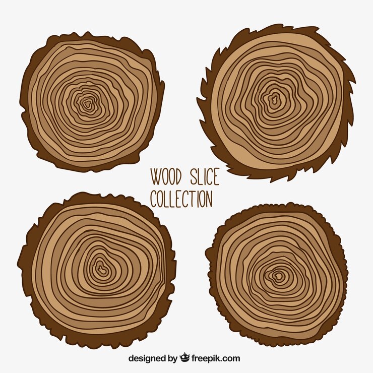 Vector gratuito conjunto de troncos de estilo plano