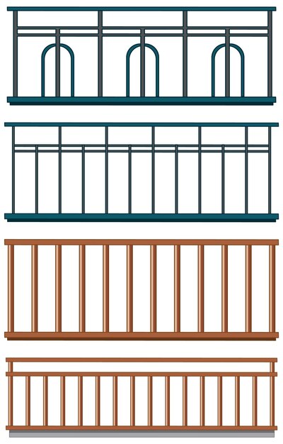 Conjunto de valla pequeña para decoración.