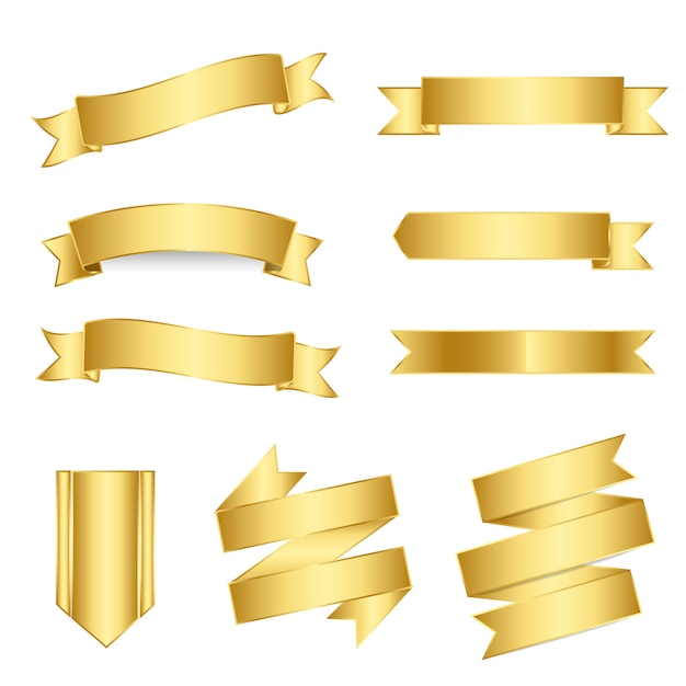 Conjunto de vector de banners mixtos