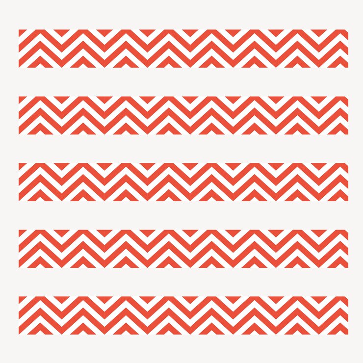 Vector gratuito conjunto de vector de cepillo de ilustración de zig zag inconsútil