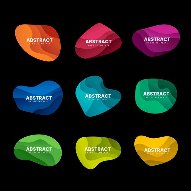 Conjunto de vector de diseño abstracto de placa