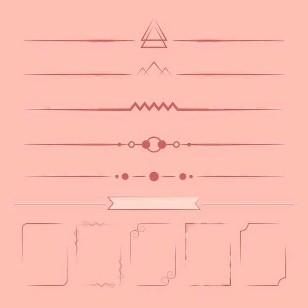 Conjunto de vector de elementos de diseño
