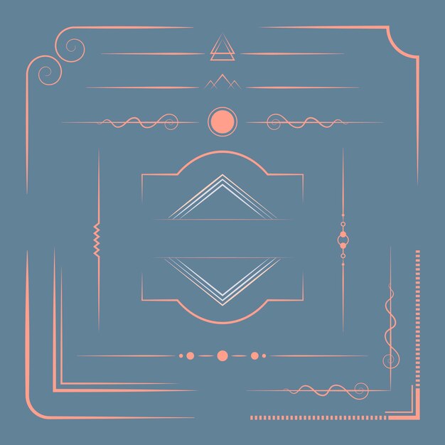 Conjunto de vector de elementos de diseño