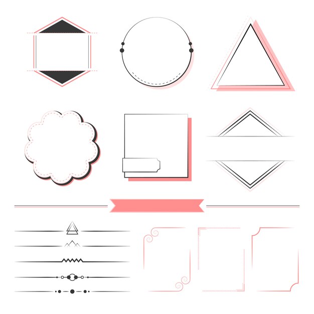 Conjunto de vector de elementos de diseño