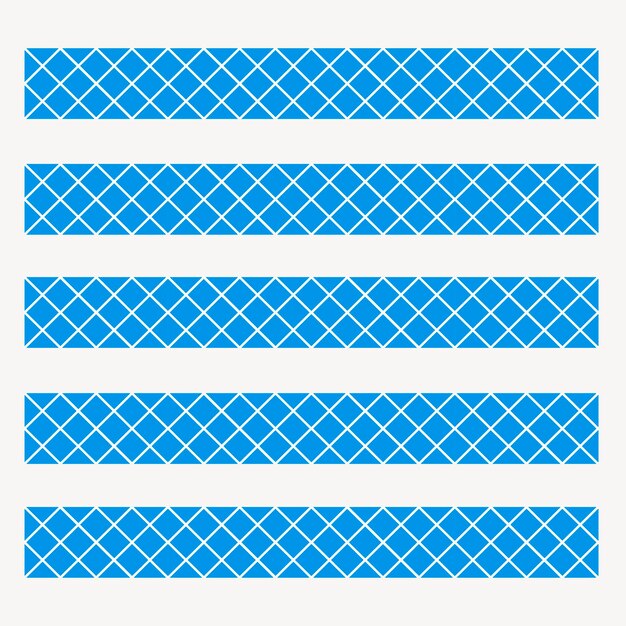 Conjunto de vector de ilustrador de trazo de pincel de rejilla transparente