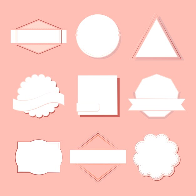 Conjunto de vector de insignias y emblemas