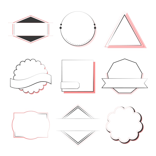 Conjunto de vector de insignias y emblemas