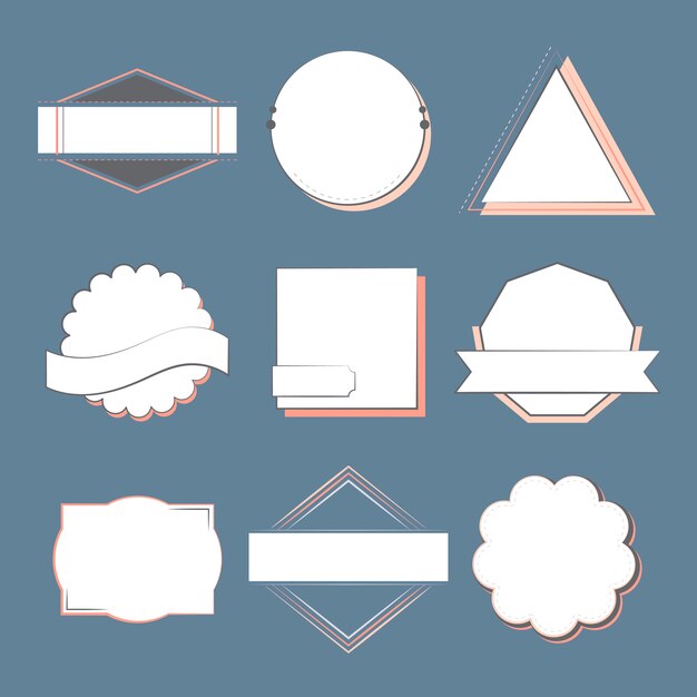Conjunto de vector de insignias y emblemas