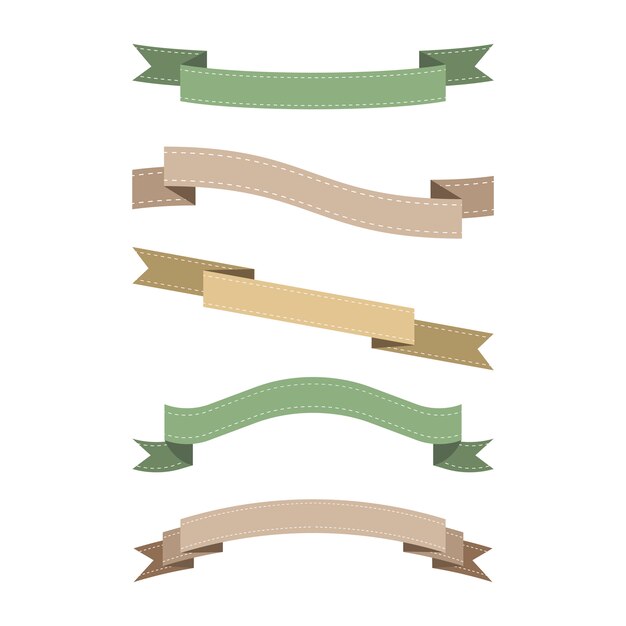 Conjunto de vectores de cinta de colores