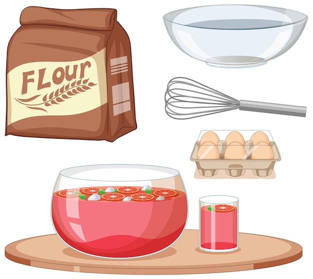 Vector gratuito conjunto de vectores de elementos de cocina