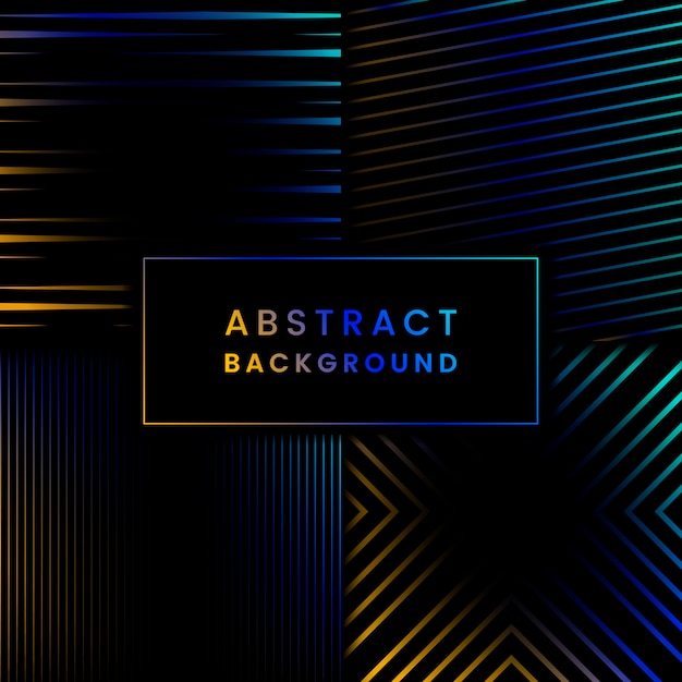 Conjunto de vectores de fondo abstracto azul y amarillo