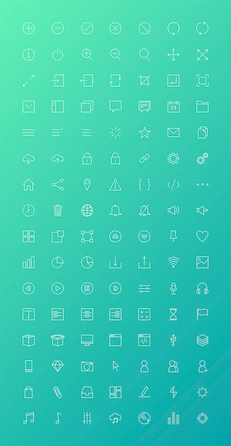 Vector gratuito conjunto de vectores de iconos de computadora