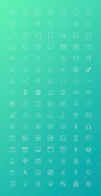 Conjunto de vectores de íconos de computadora
