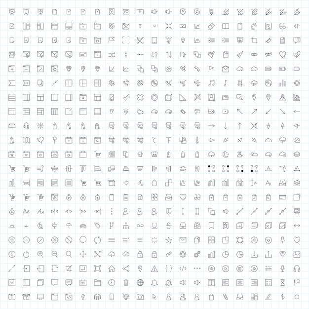 Conjunto de vectores de iconos de computadora
