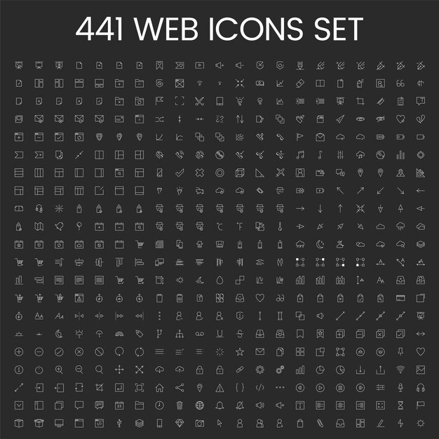 Conjunto de vectores de íconos de computadora