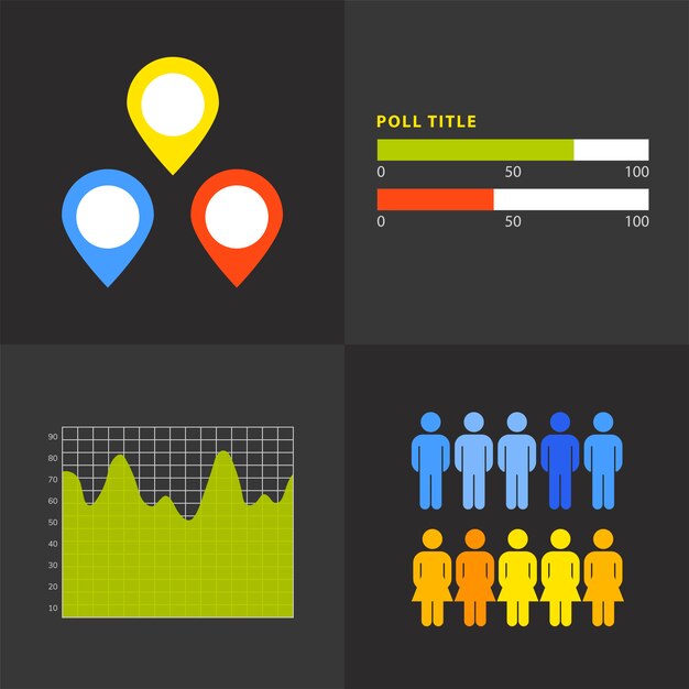Conjunto de vectores infográficos de negocios