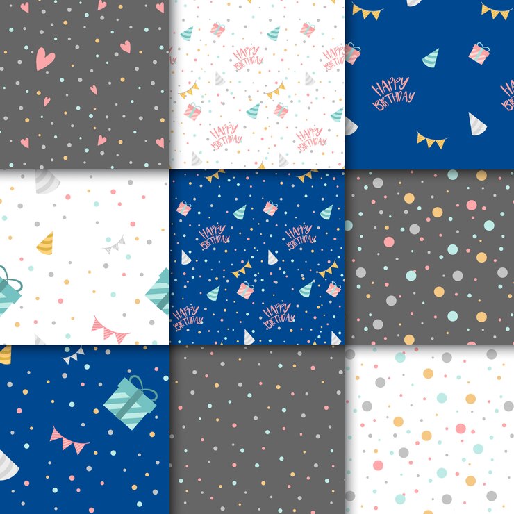 Vector gratuito conjunto de vectores patrón de fiesta
