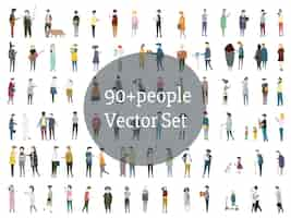 Vector gratuito conjunto de vectores de personas ilustradas