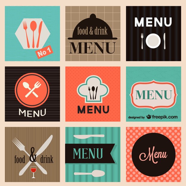 Conjunto de vectores de restaurante