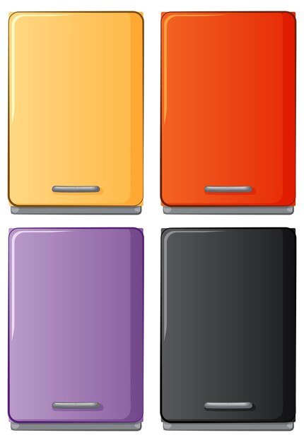 Conjunto vectorial de dispositivos móviles coloridos