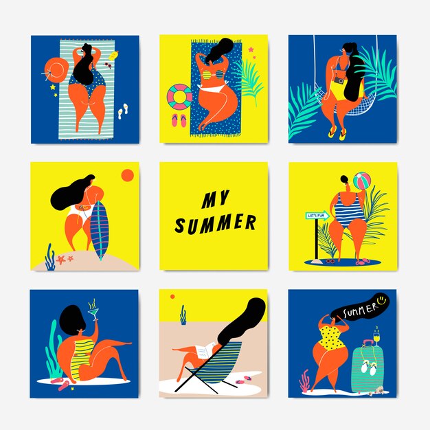 Conjunto verano en la playa