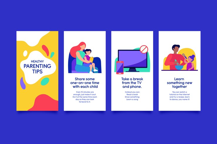 Vector gratuito consejos para padres saludables para instagram