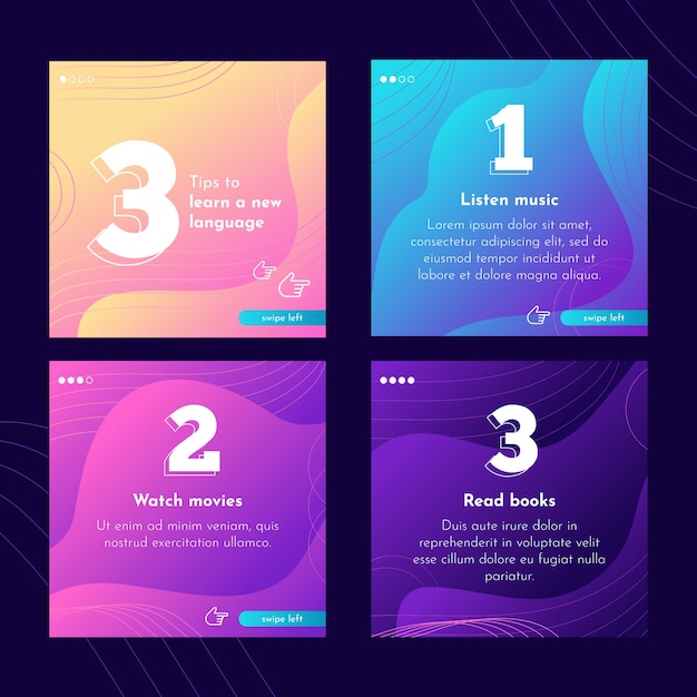 Consejos para el tema de la colección de publicaciones de instagram