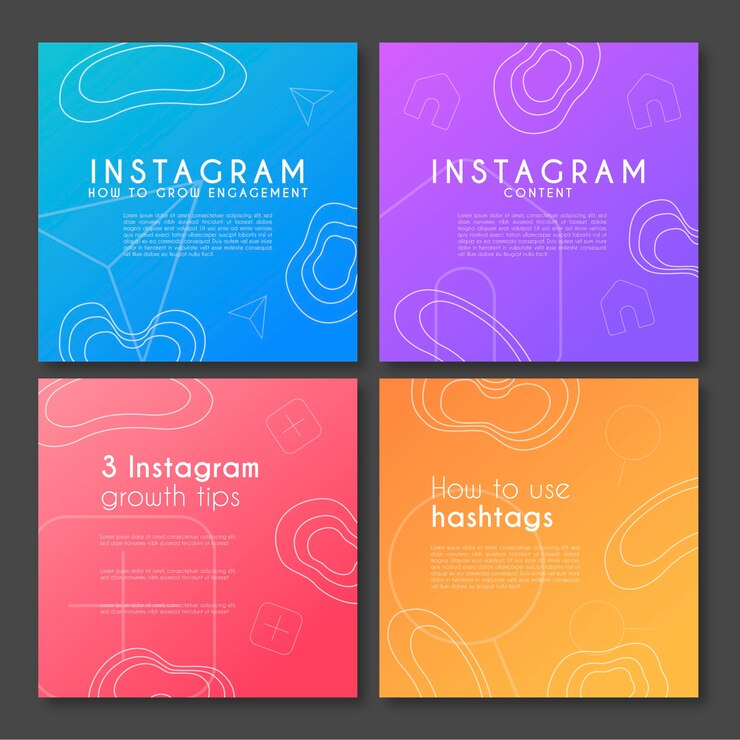 Vector gratuito consejos y trucos de instagram en gradiente