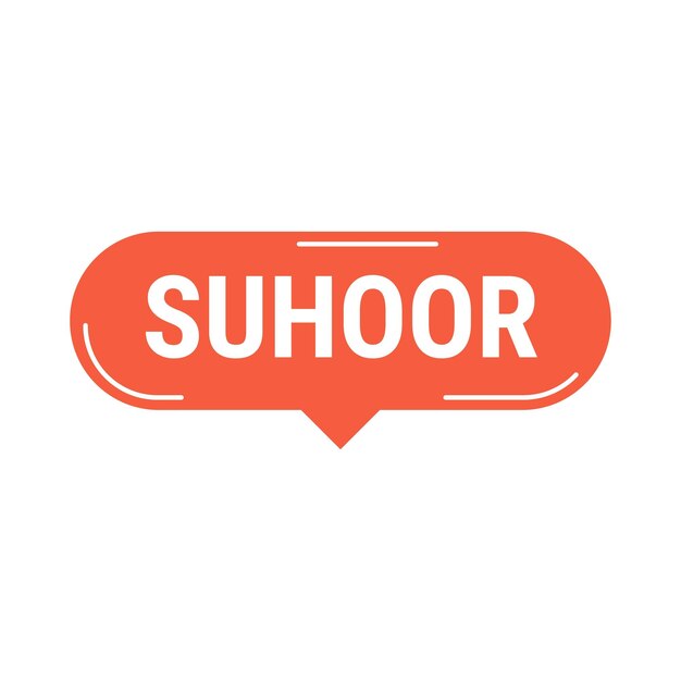 Consejos y trucos de Suhoor Essentials para un banner de llamada de vector rojo de Ramadán saludable