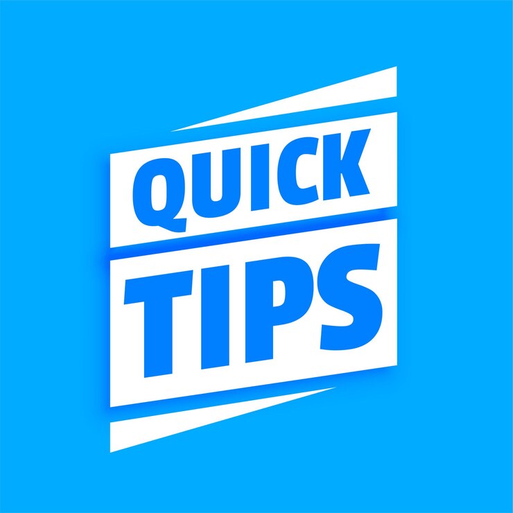 Vector gratuito consejos útiles rápidos con fondo azul