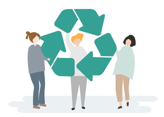 Conservación ambiental y el símbolo de reciclaje