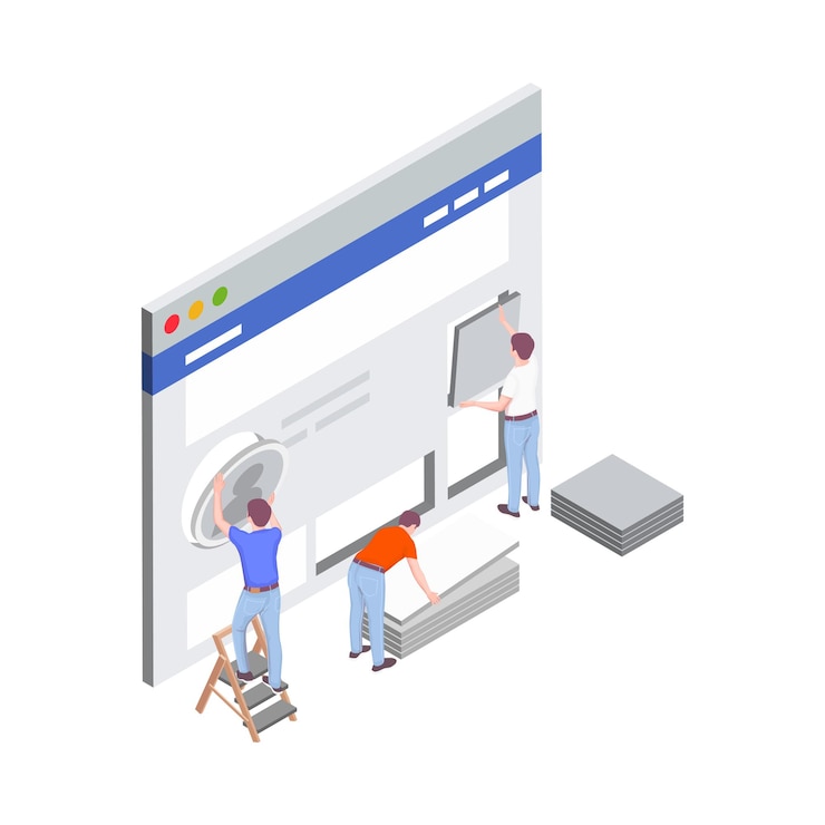 Vector gratuito construcción de la composición del perfil social